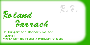 roland harrach business card